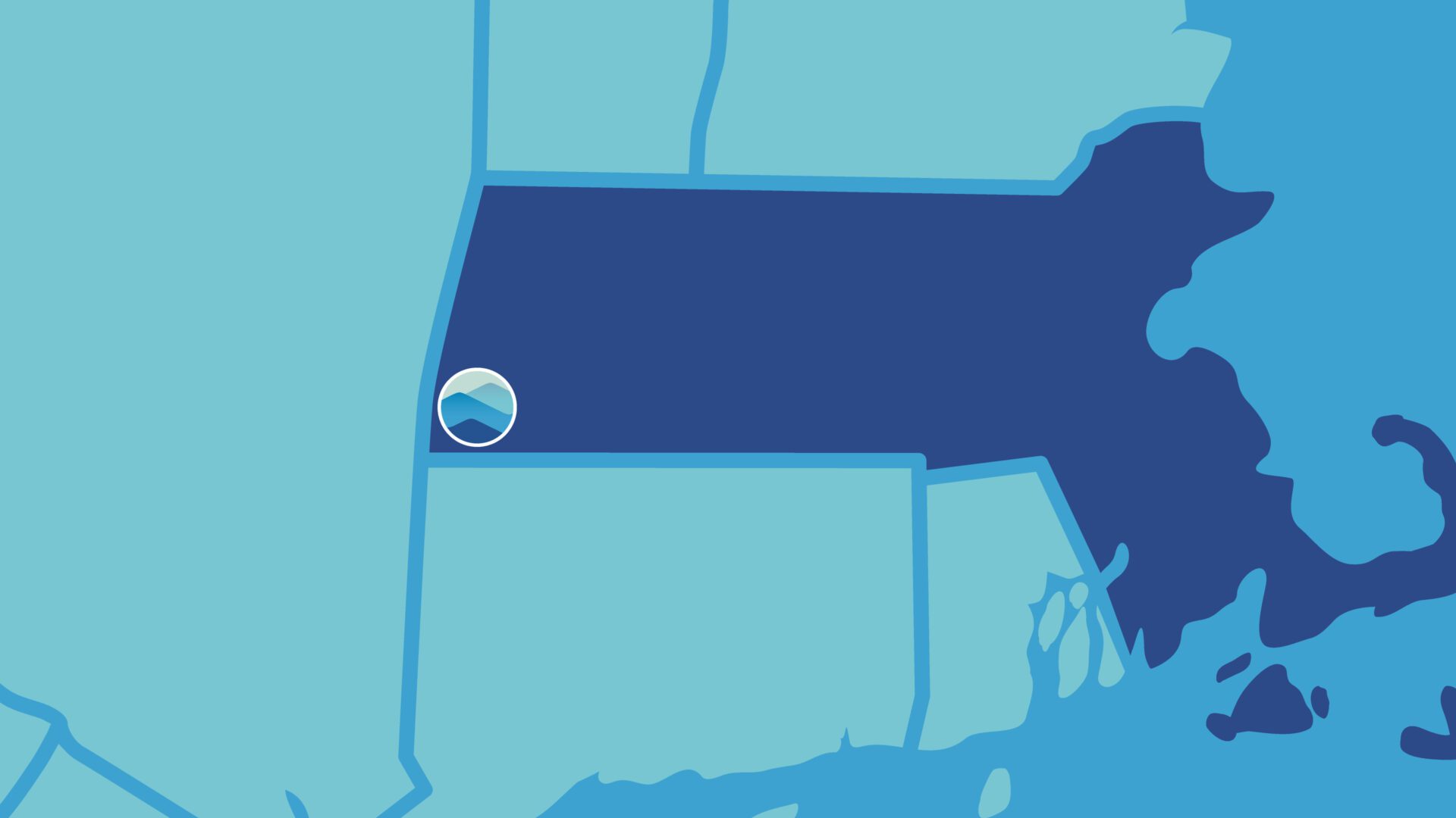 Map of NY, MA, CT